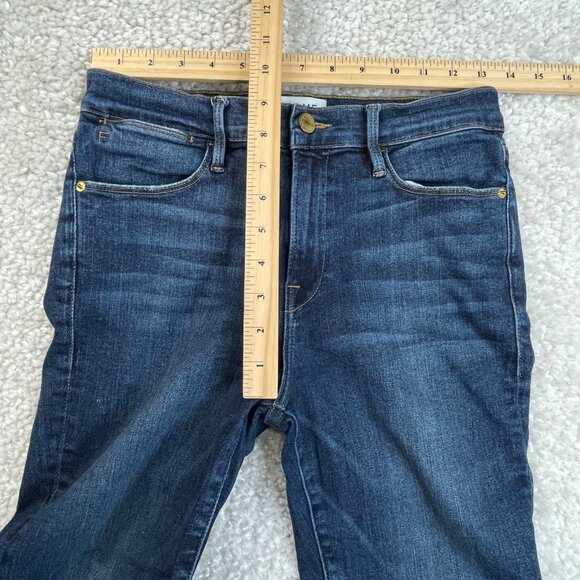 FRAME Le High Side Slit Skinny Released Hem Jean Ferdinand Womens 28 - Picture 9 of 11